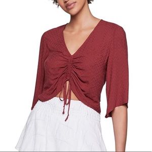 BCBGeneration Scrunch Tie Short Sleeve